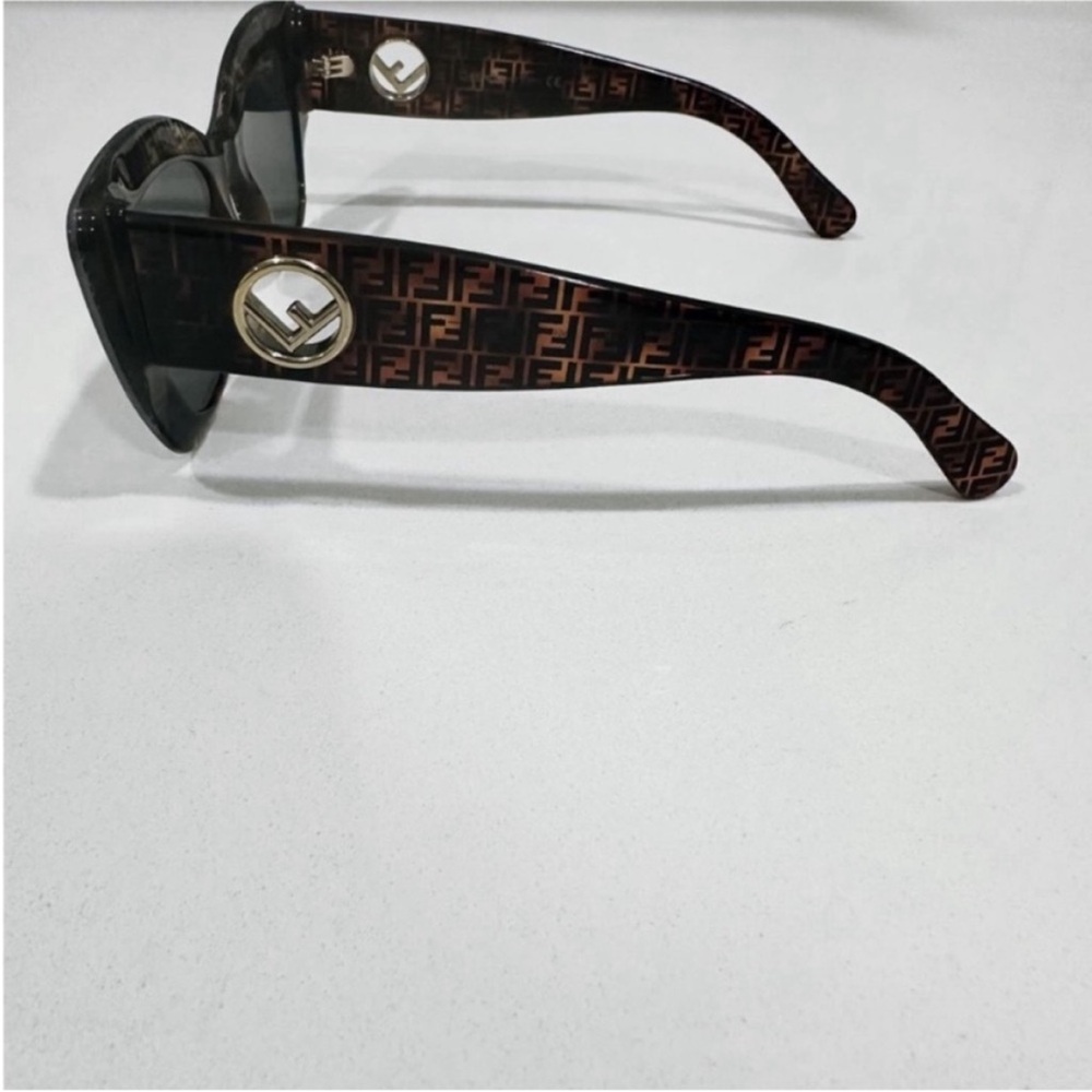 Fendi Women's Cat-Eye Sunglasses - Black and Brown - Picture 7 of 13
